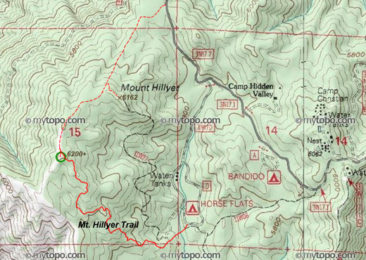Mt. Hillyer topo