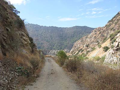 Head south on Old San Gabriel Canyon Road