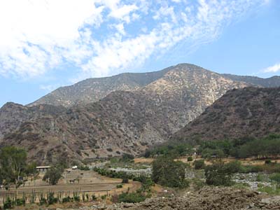 View north toward Summit 2843 from Old San Gabriel Canyon Road