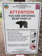 Bear habitat sign, Monrovia Canyon Park