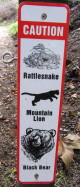 Animal caution sign, Monrovia Canyon Park