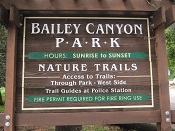 Bailey Canyon Park sign, Sierra Madre