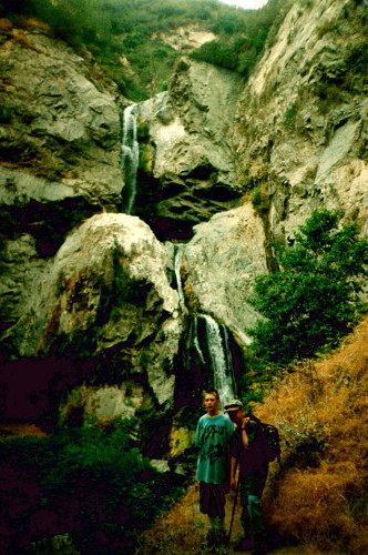Micah and Ricky at Fish Canyon Falls, May 24, 1997