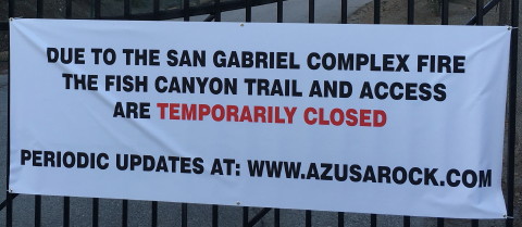 Sign at Fish Canyon trailhead entrance
