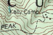 Kelly Camp topo map