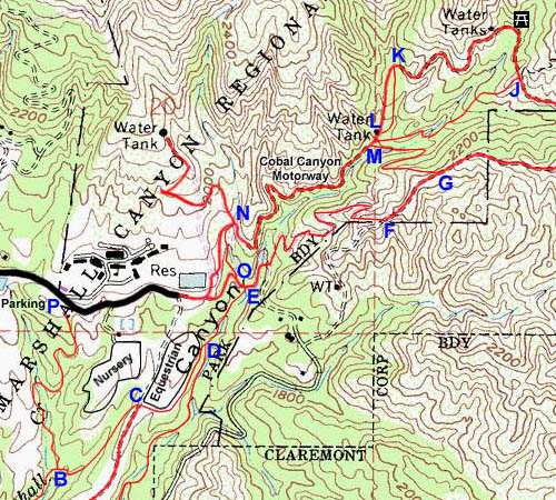 Marshall Canyon Map