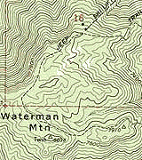 topo map Waterman Mountain