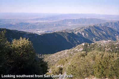 View west toward Tom Sloan, JPL, Glendale, Griffith Park and the Hollywood Hills and the ocean beyond