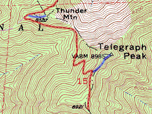 Telegraph Peak Map