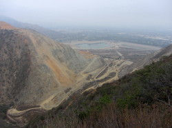 View southeast from Van Tassel Ridge Trail toward the Vulcan Materials quarry