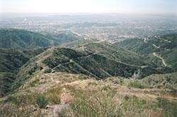 View south from Summit 2760 toward Lower Monroe Road and beyond to Glendora